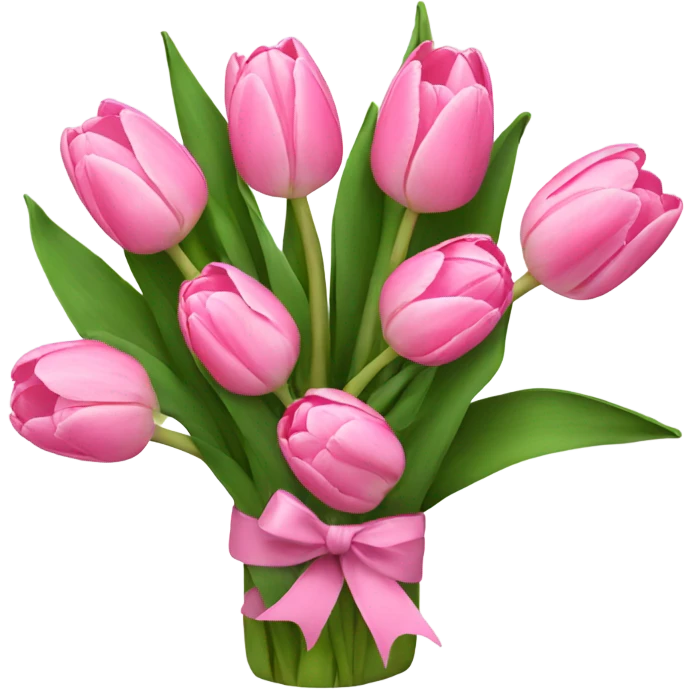 pink bouquet of tulips emoji