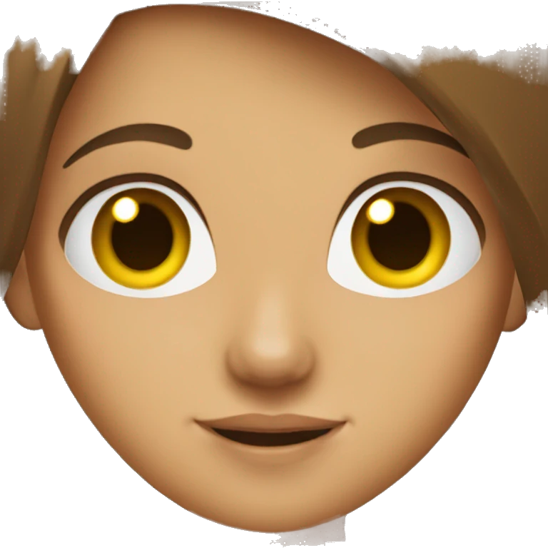 girl brown hair holding a book emoji