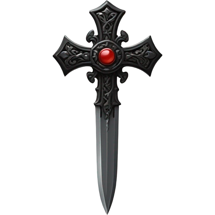 Black cross dagger  emoji