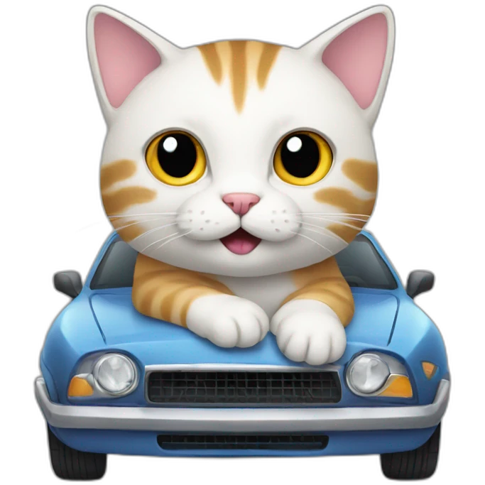 cat with car emoji