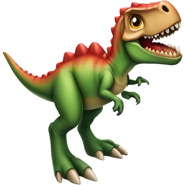 dinosaurio com penas vermelhas emoji
