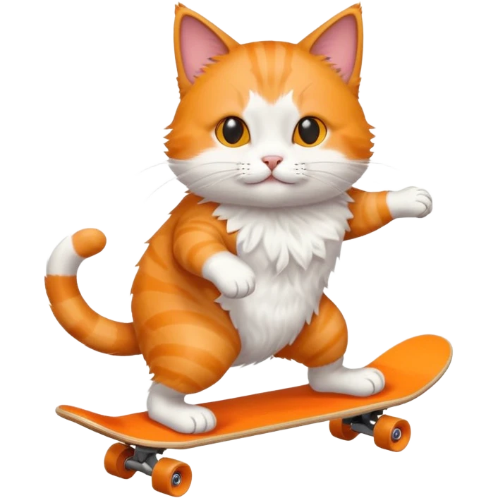 Cat on a skateboard emoji