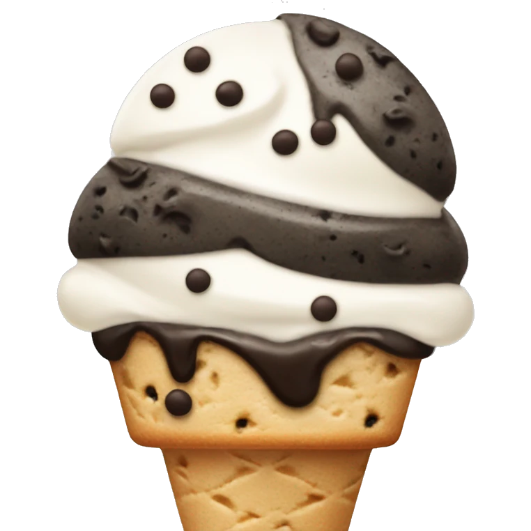 Cookies and cream icecream emoji