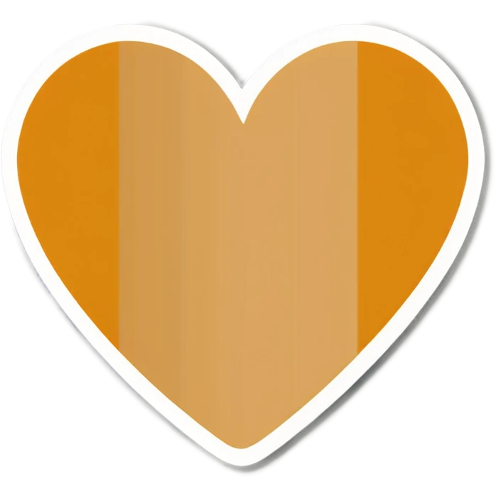 Beige heart emoji