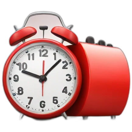 red, alarm clock emoji