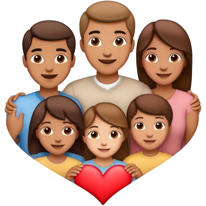 Happy family hearts emoji