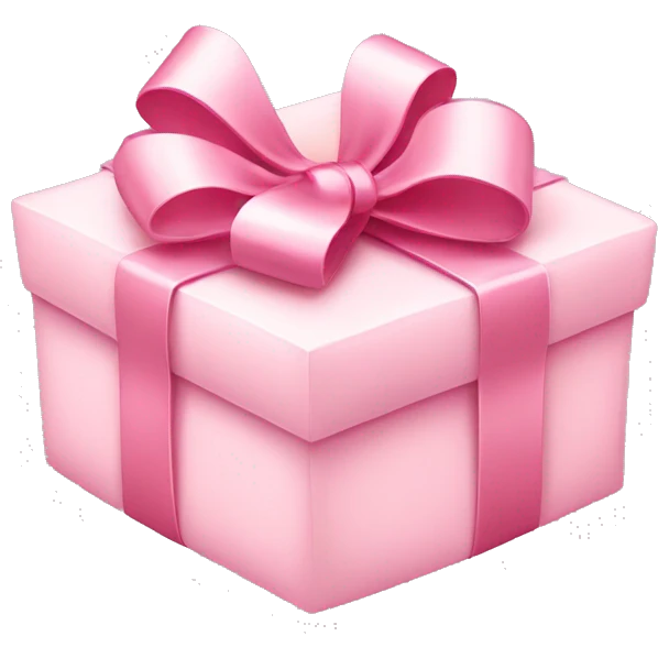 Light pink gift with bow  emoji
