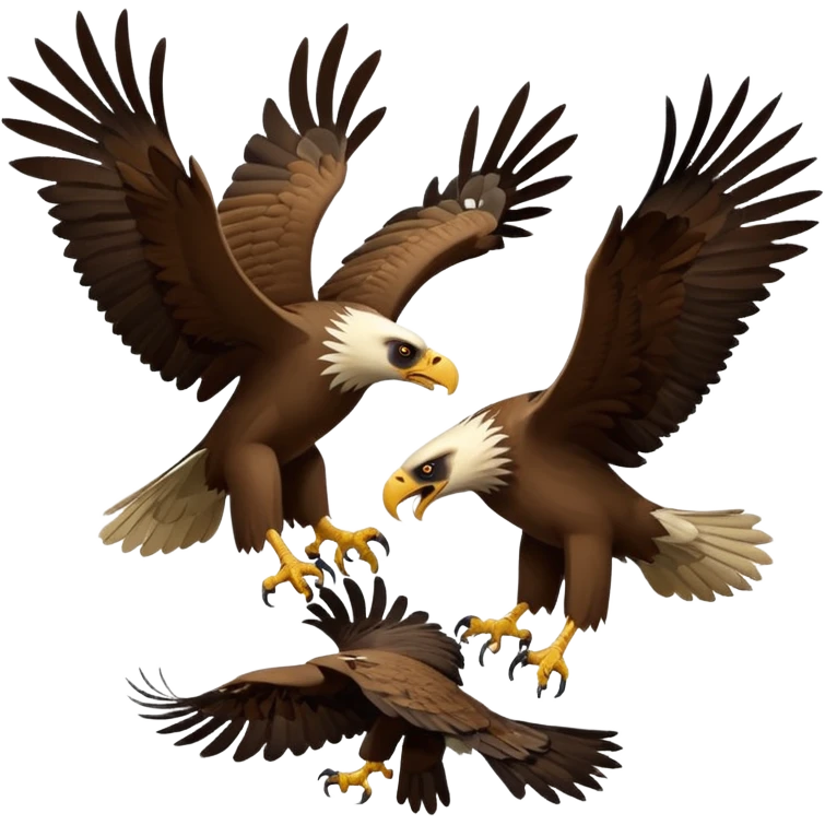 vulture fighting a hawk emoji
