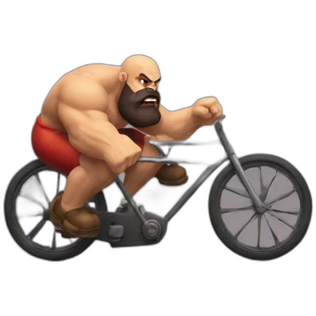Zangief driving bicicle emoji