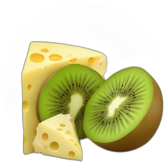 kiwi eating cheese emoji
