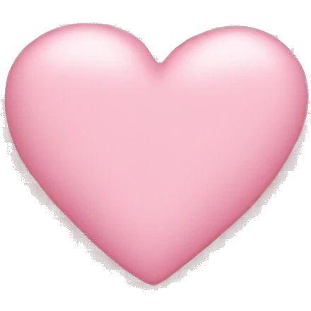 Pastel Pink gingham print heart emoji