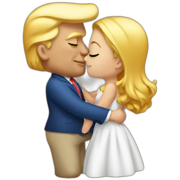 trump kissing his daughter, positivity, inclusiveness emoji