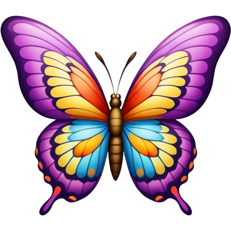 Butterfly with a “j” and an “o” hidden in the butterfly  emoji