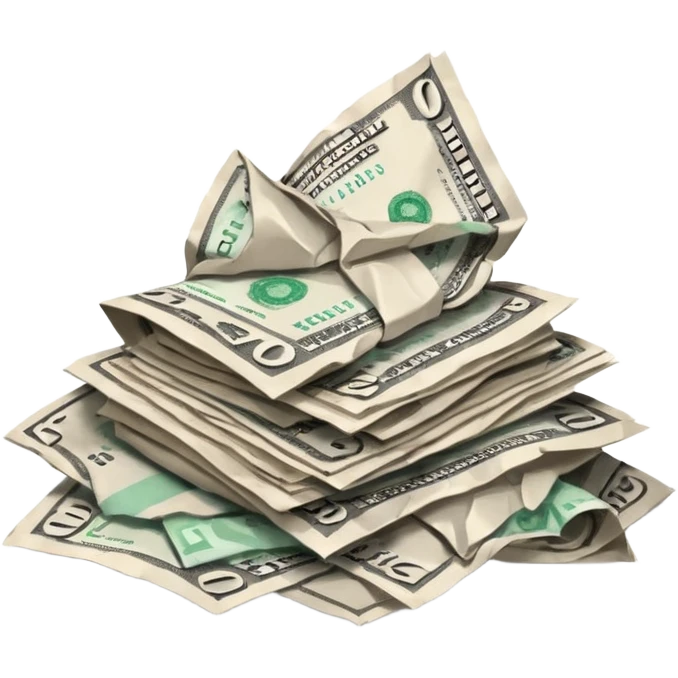 
pile of bills emoji
