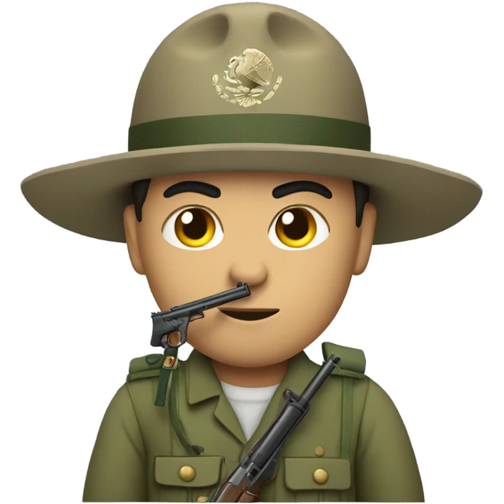 Mexican soldier with gun emoji