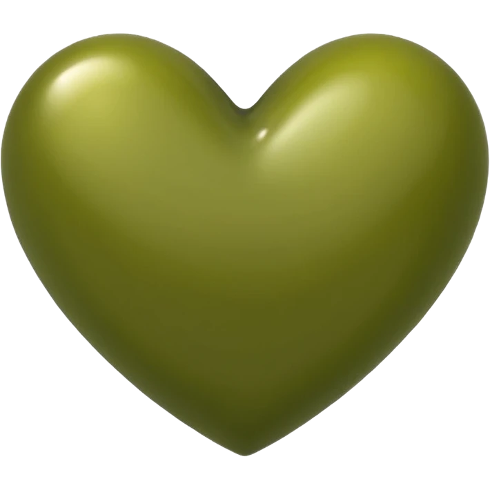 olive green heart emoji but look like normal emoji heart emoji