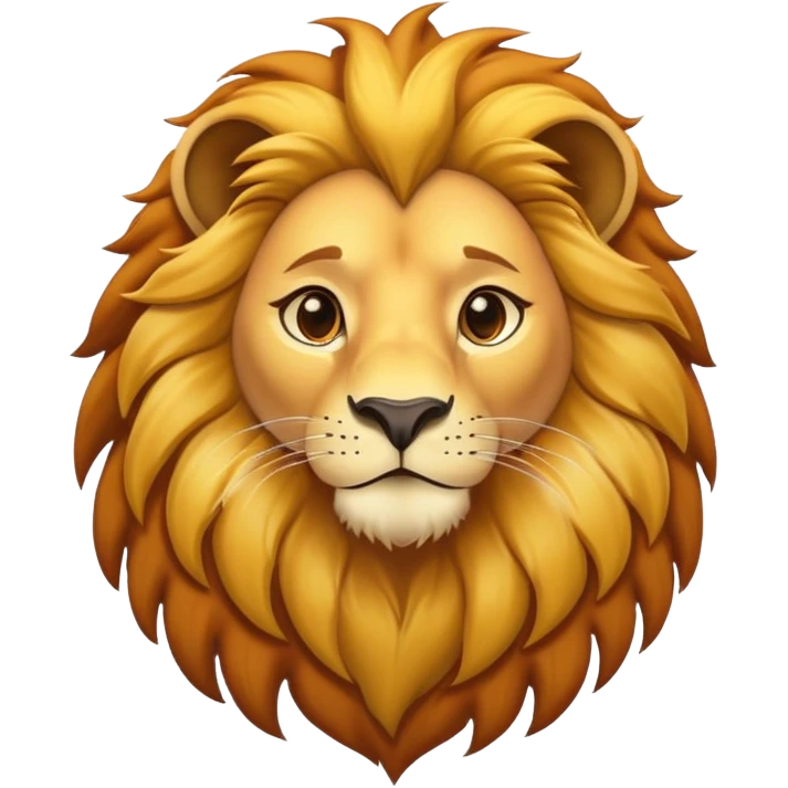 Simba lion with golden mane emoji