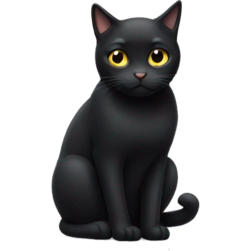 Black cat but sad emoji