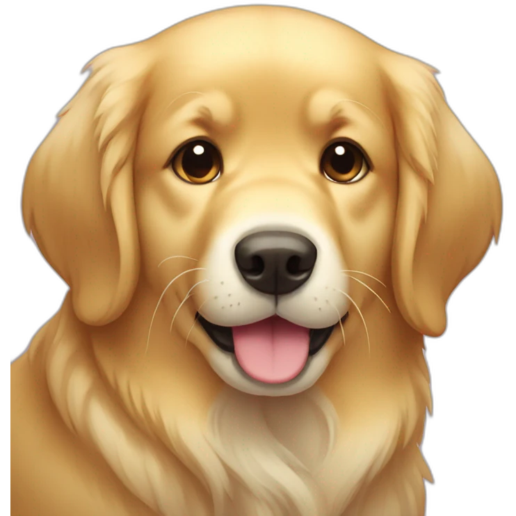 Kawaii golden retriever pleading emoji
