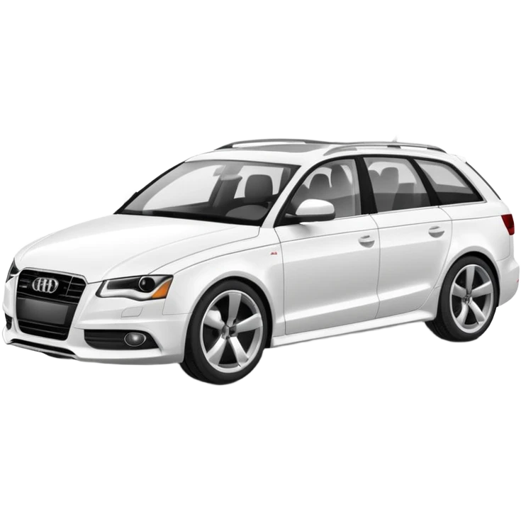 Audi white car wagon emoji