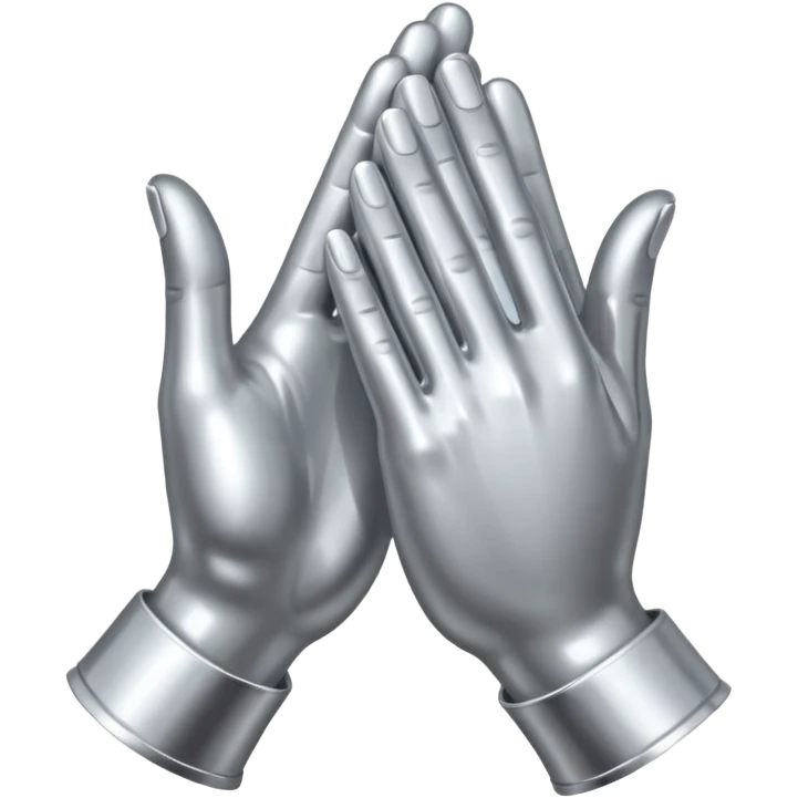 praying metallic hands emoji