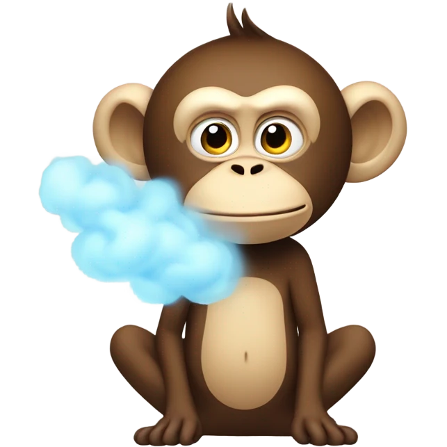 Monkey farting emoji