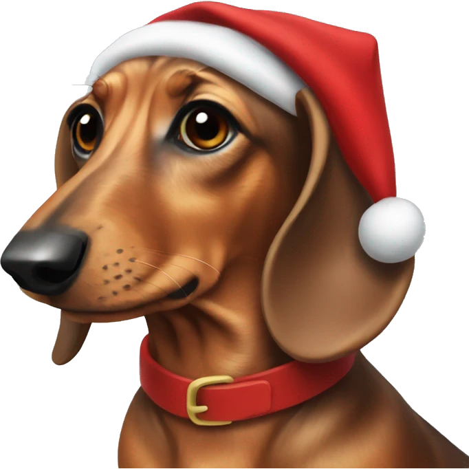 Dachshund at Christmas emoji