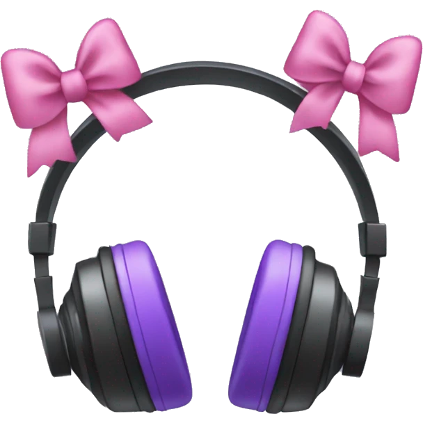 Headphones with bows emoji