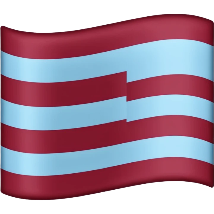 Austria flag with dark burgandy and light blue colours instead Weymouth Fc sign emoji
