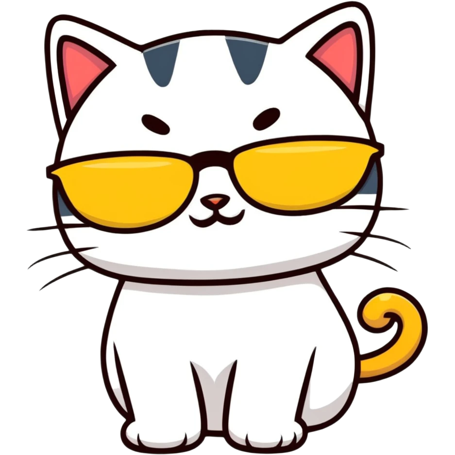 Cat with sunglasses emoji