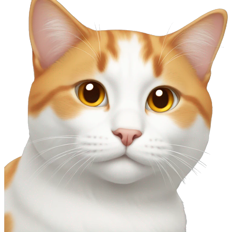 White and orange cat emoji
