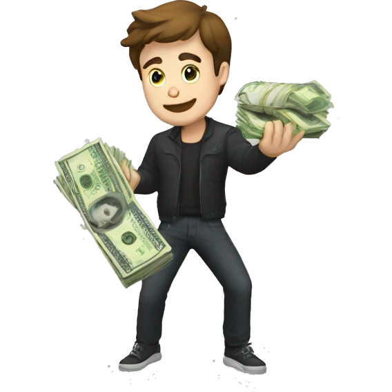 mr beast with money emoji