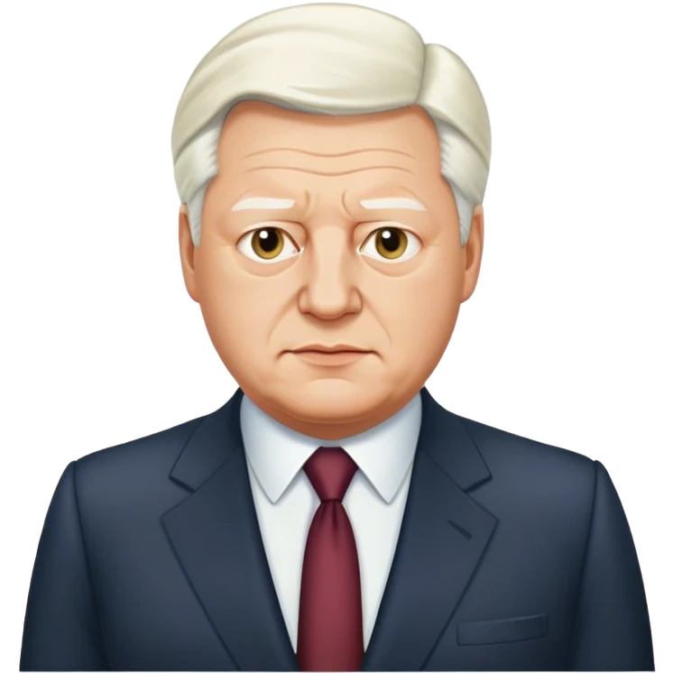 Boris Yeltsin Russia in suit emoji