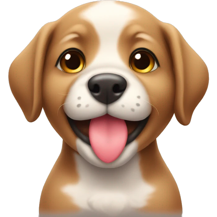 Puppy sending heart emoji