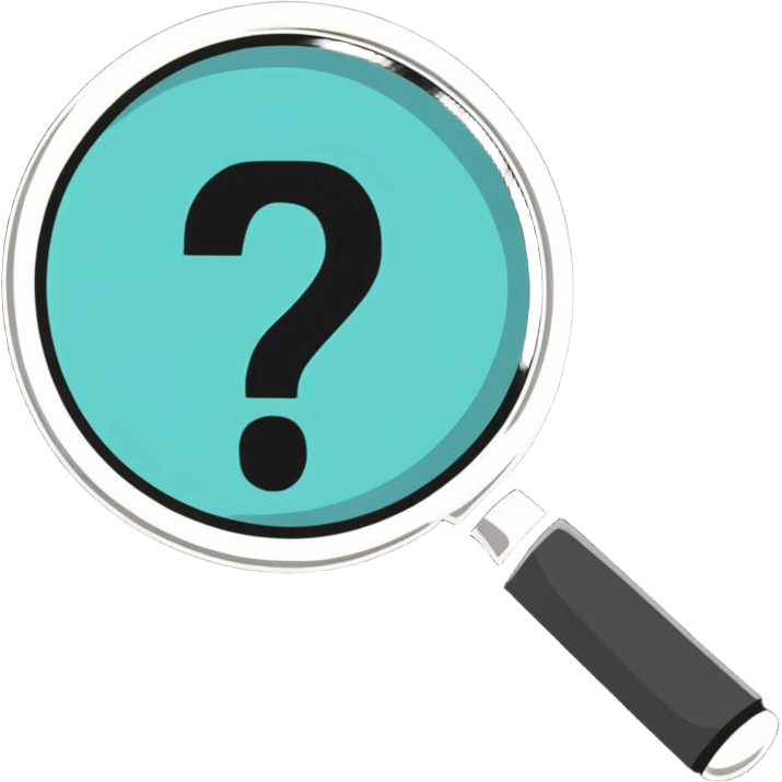 detective magnifying glass over a question mark emoji