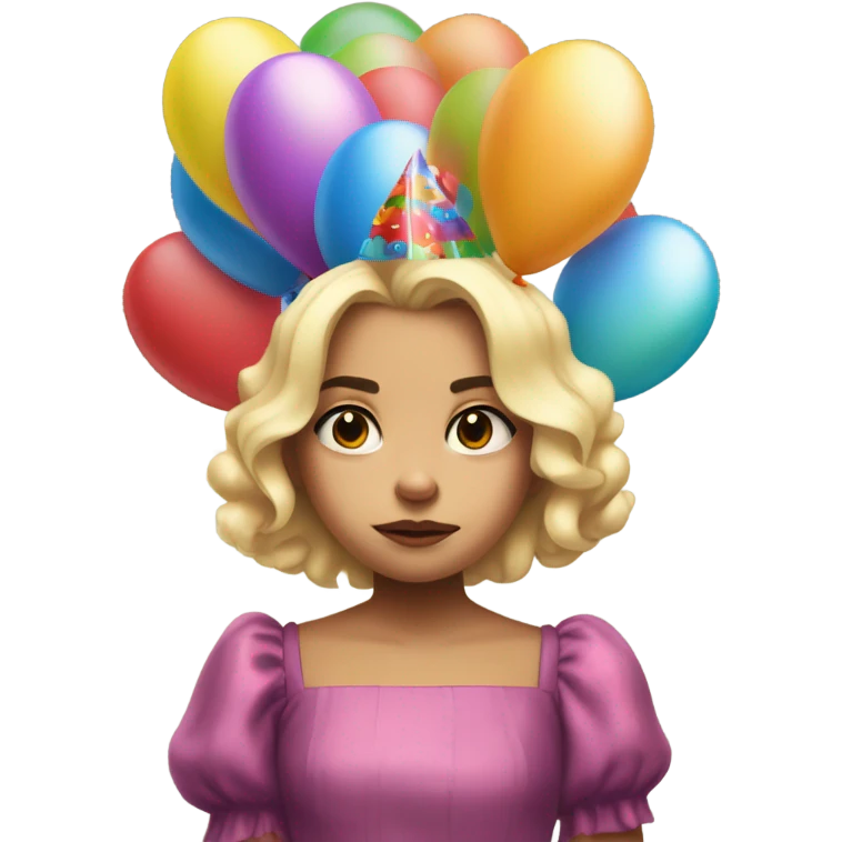 Angry birthday girl emoji