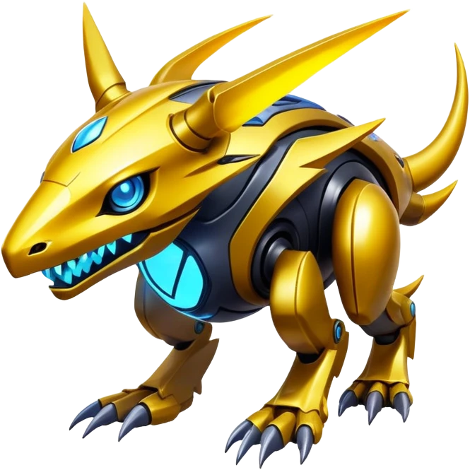  exotic futuristic modern cyber-Fakémon-Digimon-Vernid-creature emoji