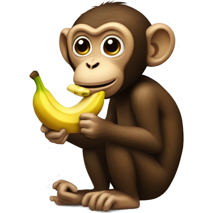 Monkey eatting a banana emoji