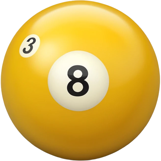 3 numbered billiard ball  emoji