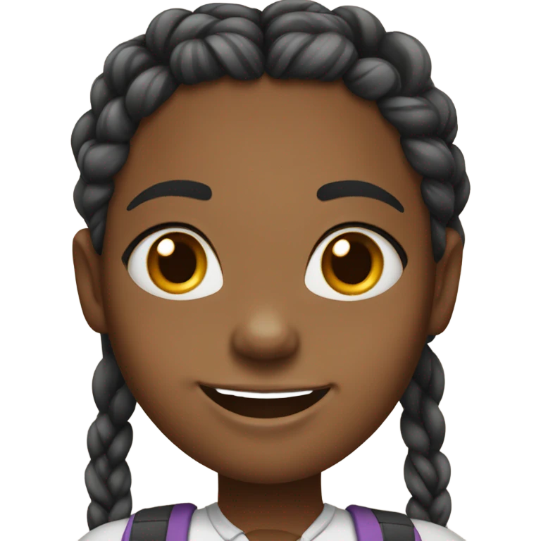 black girl with braids and braces  emoji