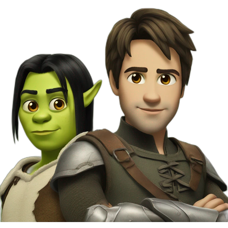 Shrek and Levi ackerman emoji