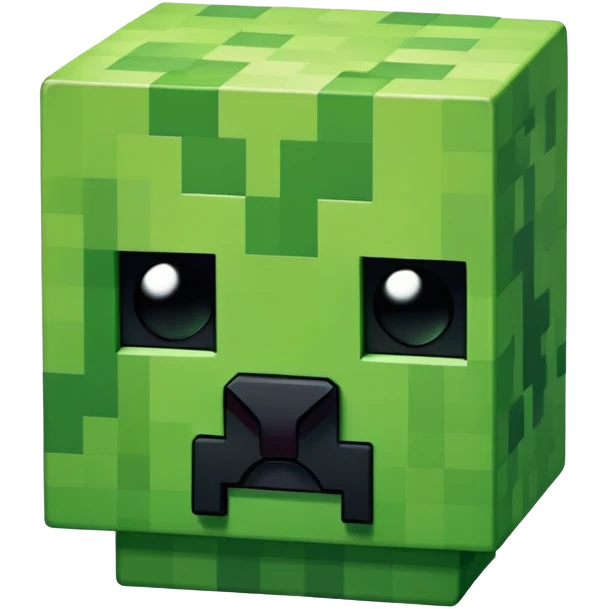 Sad Minecraft creeper emoji