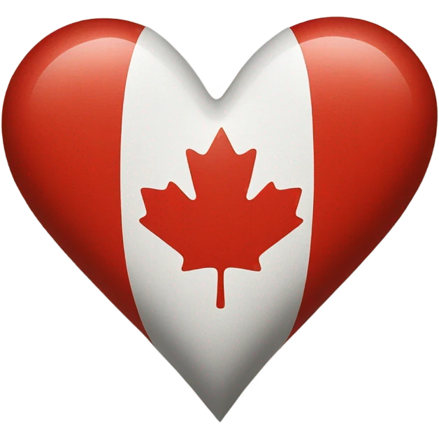 Heart as Canadian flag emoji