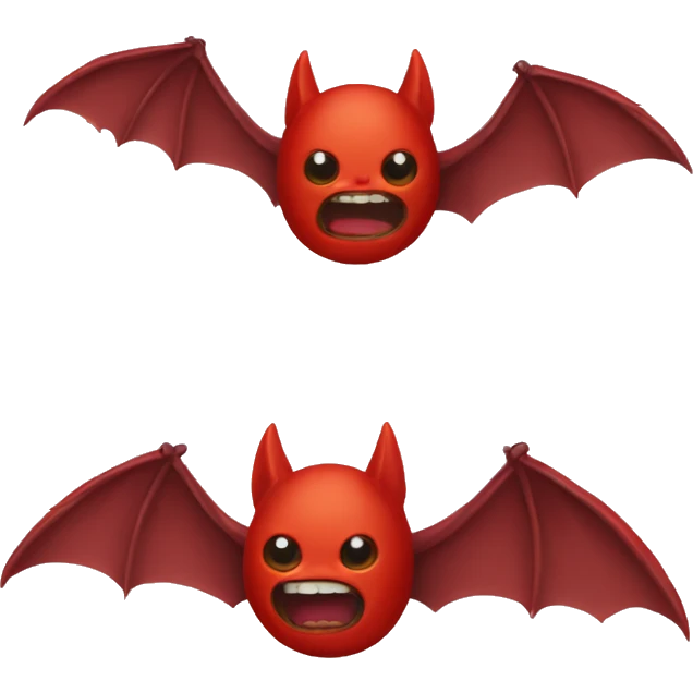 RED BAT WITHOUT FACE emoji