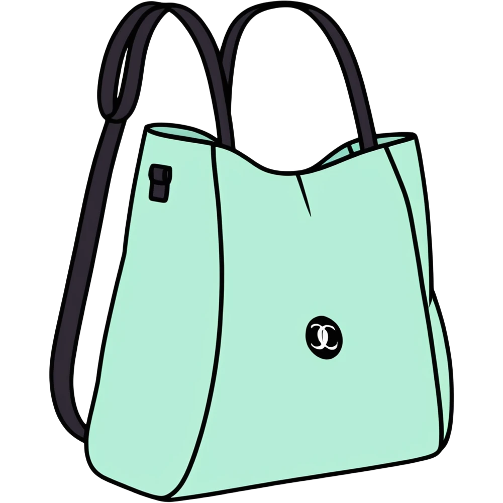 Lululemon bag black and white shopping  emoji