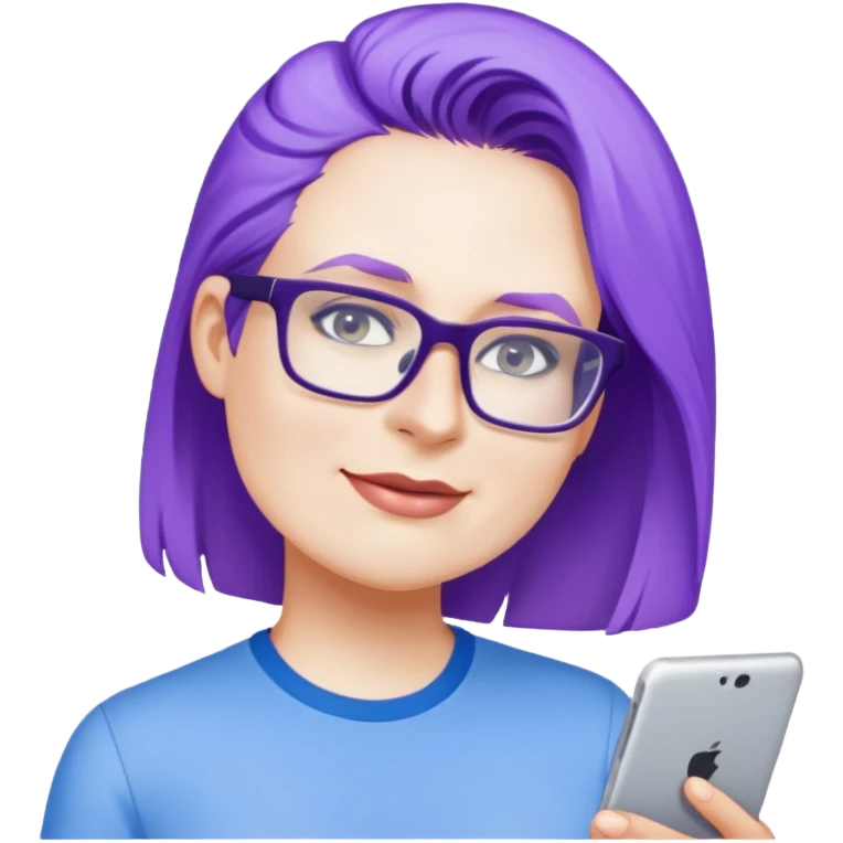 female, wearing blue shirt emoji