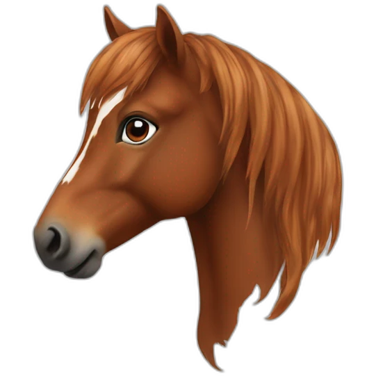 One Red brown icelandic horse emoji