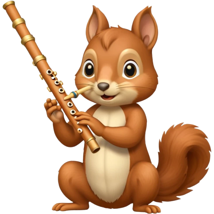 squirrel playing flute emoji