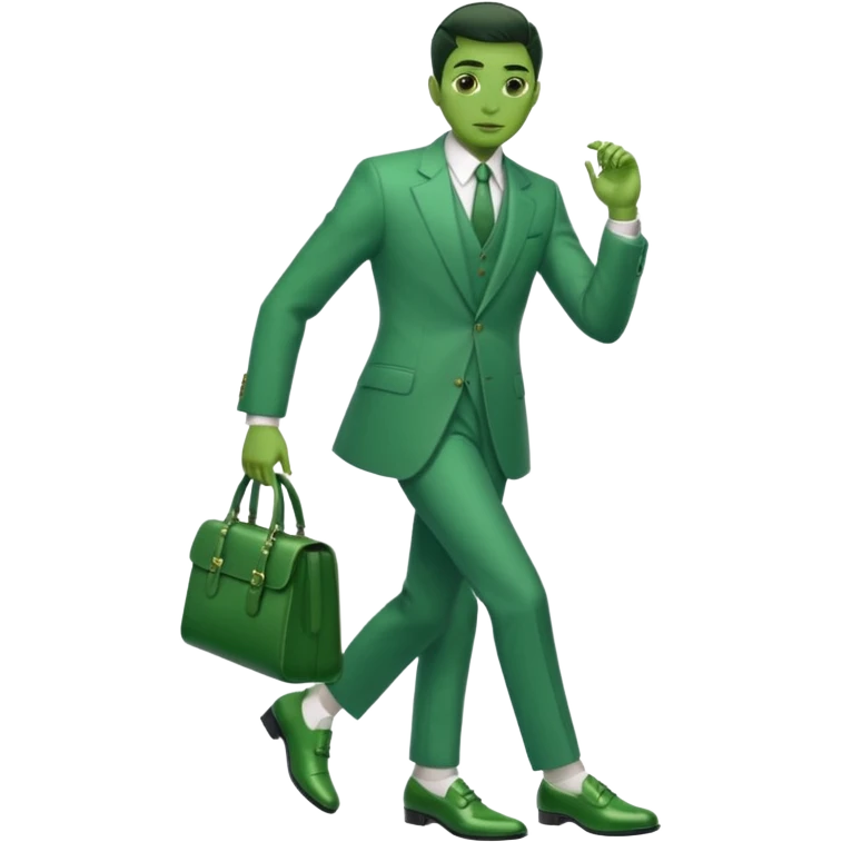 Green suit shoes emoji