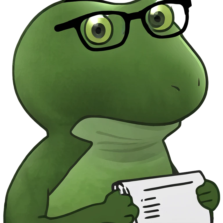 Telegram-style duck wearing glasses, presenting a Python project emoji